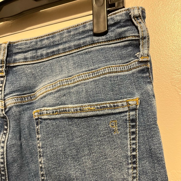 Pilcro Blue Denim Flare Cropped Jeans Women’s 32 Classic Casual Cotton Stretch - Picture 12 of 14